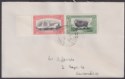 Click for more photos and details Falkland Islands 1937 KGV Centenary 1d ½d Used Cover SOUTH GEORGIA Pmk SG Z54-55