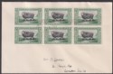 Click for more photos and details Falkland Islands 1936 KGV Centenary ½d x 6 Used Cover with FOX BAY Postmarks