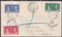 Click for more photos and details Falkland Islands 1937 KGVI Coronation Registered First Day Cover Used FOX BAY
