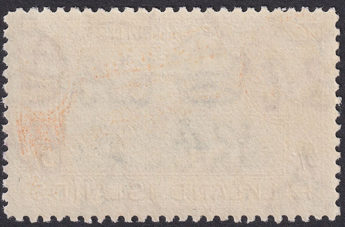 Falkland Islands 1949 KGVI 5sh Dull Blue and Yellow-Brown Mint SG161c cat £140