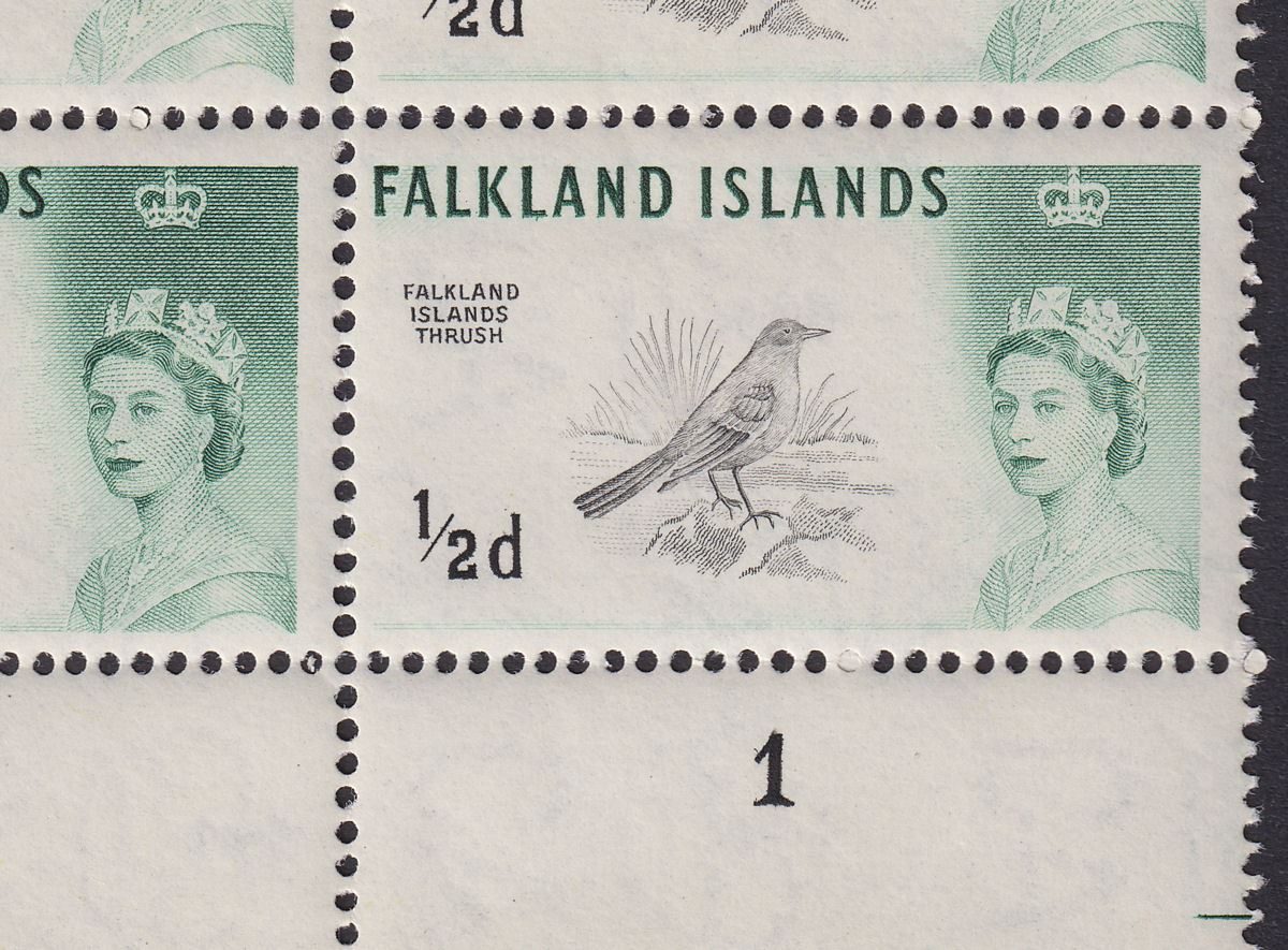 Falkland Islands 1966 QEII Birds ½d Weak Entry + Sub Cliche Mint SG227a c£38++