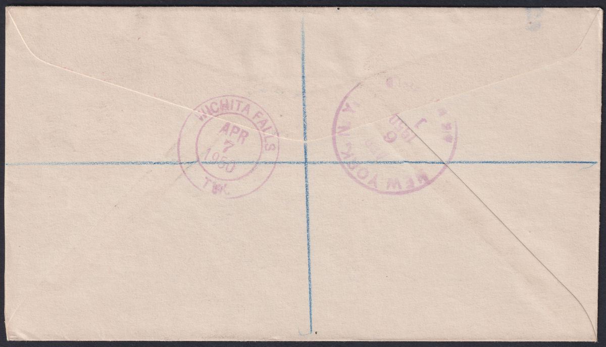 Falkland Islands Dependencies 1950 KGVI Map 1sh + 6d Used Cover GRAHAM LAND Pmk