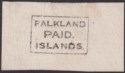 Click for more photos and details Falkland Islands 1890s Paid Frank in Black Souvenir Strike on Piece cat £110
