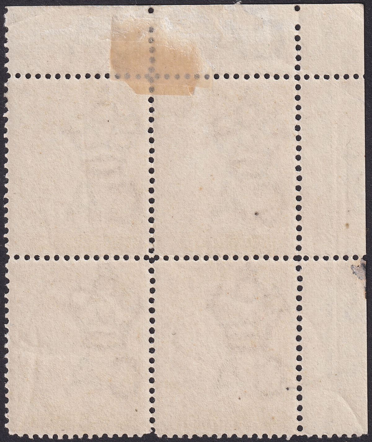 Falkland Islands 1896 QV 1sh Yellow-Brown Corner Block Flat O Variety Mint SG38