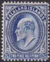 Click for more photos and details Falkland Islands 1912 KEVII 2½d Deep Blue Mint SG46b cat £300 with cert