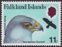 Click for more photos and details Falkland Islands 1980 QEII Birds of Prey 11p watermark Inverted SG385w cat £180