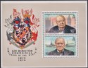 Click for more photos and details Falkland Islands 1974 QEII Churchill Min Sheet wmk Inverted Mint SG MS306w c£250
