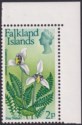 Click for more photos and details Falkland Islands 1974 QEII Flowers 2p wmk Upright Corner Marg Mint SG294 cat £28