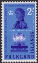 Click for more photos and details Falkland Islands 1962 QEII Radio Communications 2sh wmk Inverted SG210w cat £140