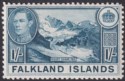 Falkland Islands 1944 KGVI 1sh Dull Blue UM Mint SG158b cat £38 MNH