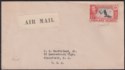 Click for more photos and details Falkland Islands 1946 KGVI Turkey Vultures 1sh3d Used on Cover to USA SG159