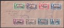 Click for more photos and details Falkland Islands Dependencies 1944 KGVI Sth Shetlands Opt Set Used Cover SG D1-8