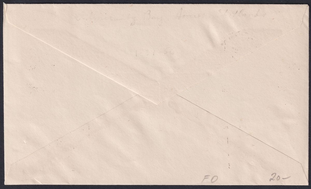 Falkland Islands Deps 1956 QEII Trans-Antarctic Exp Used Cover ADMIRALTY BAY Pmk