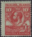 Falkland Islands 1929 KGV Whale + Penguins 10sh Carm on Emerald Mint SG125 c£250