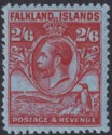 Falkland Islands 1929 KGV Whale + Penguins 2sh6d Carmine on Blue Mint SG123 c£75