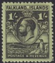 Falkland Islands 1936 KGV Whale + Penguins 1sh Blk on Brt Emerald UM Mint SG122a