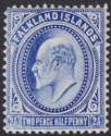 Falkland Islands 1904 KEVII 2½d Ultramarine Mint SG46 cat £30