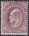 Falkland Islands 1904 KEVII 2d Purple Mint SG45 cat £25