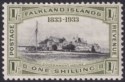 Falkland Islands 1933 KGV Centenary Government House 1sh Mint SG134 cat £75