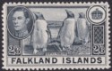 Falkland Islands 1944 KGVI Penguins 2sh6d Slate Mint SG160 cat £65