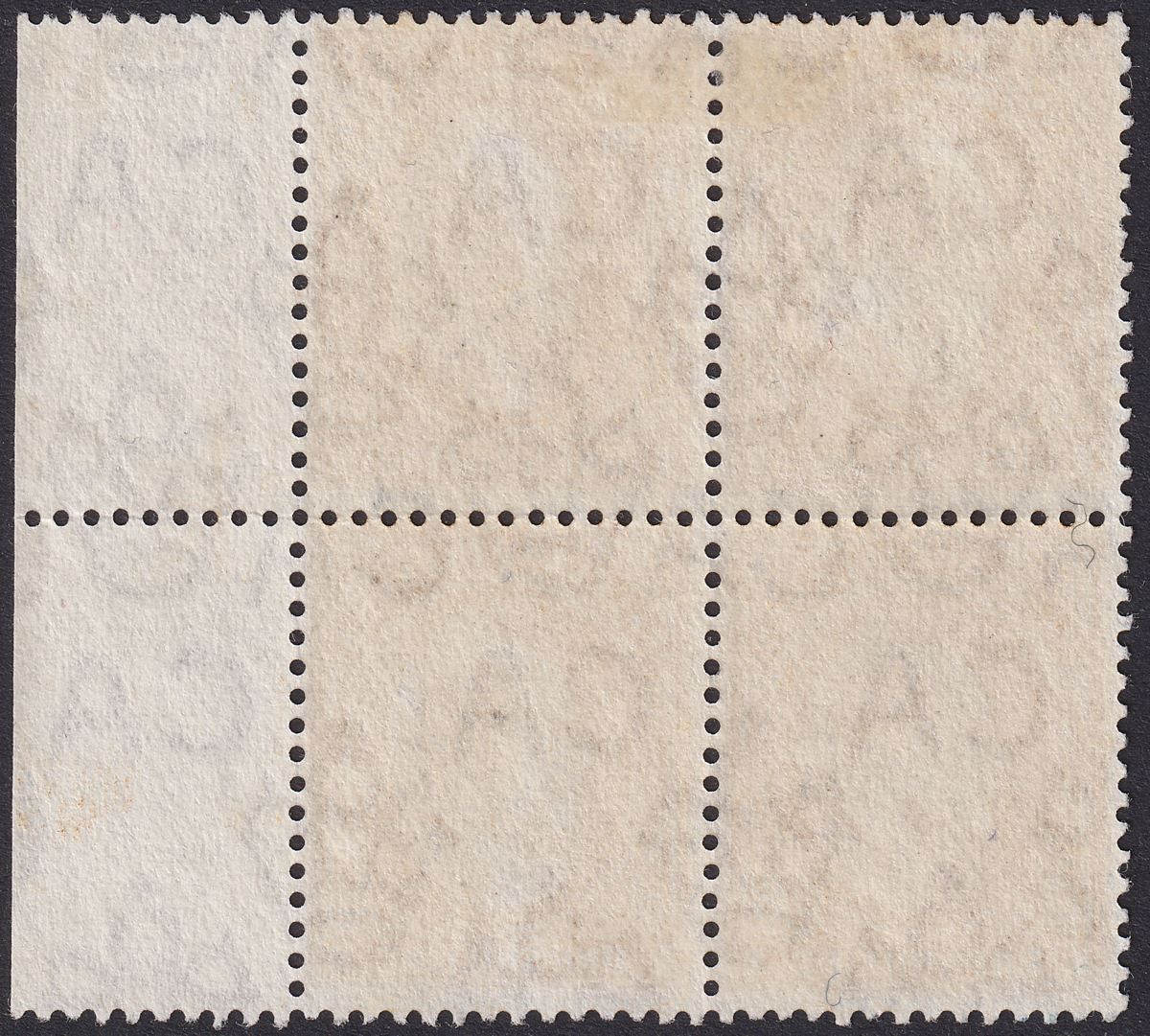 Falkland Islands 1904 KEVII 1sh Brown Marginal Block of 4 Used SG48 cat £160