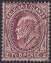 Falkland Islands 1912 KEVII 2d Reddish Purple Used SG45b cat £300 FAULTS