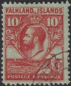 Falkland Islands 1929 Whale Penguin 10sh Used SOUTH GEORGIA Pmk SG Z52 cat £500