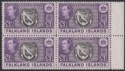Falkland Islands 1944 KGVI £1 Black + Violet Margin Block of 4 Mint SG163 c£600
