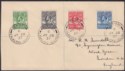 Falkland Islands 1937 KGV Whale Penguins Set to 2½d Used Cover FOX BAY Postmarks