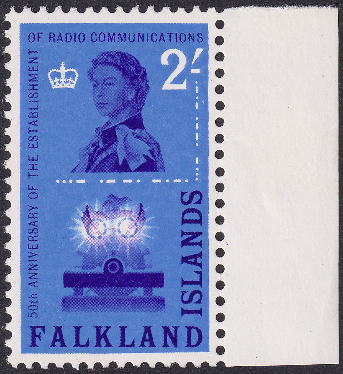 Falkland Islands 1962 QEII Radio 2sh wmk Inverted UM Mint SG210w cat £140