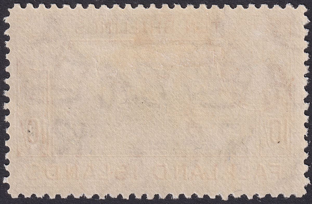 Falkland Islands 1949 KGVI 10sh Black and Red-Orange Mint SG162b cat £140