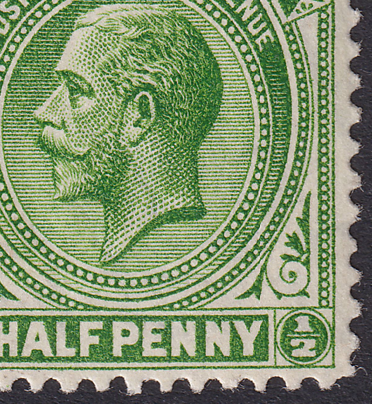 Falkland Islands 1914 KGV ½d Deep Yellow-Green Line Perf Block of 4 Mint SG60b