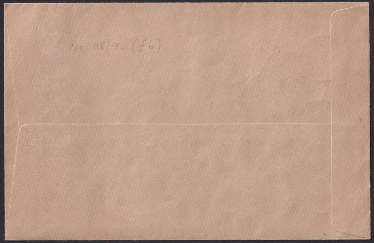 Falkland Islands 1939 KGVI Full Set with 5sh 10sh £1 Used on Cover to Argentina