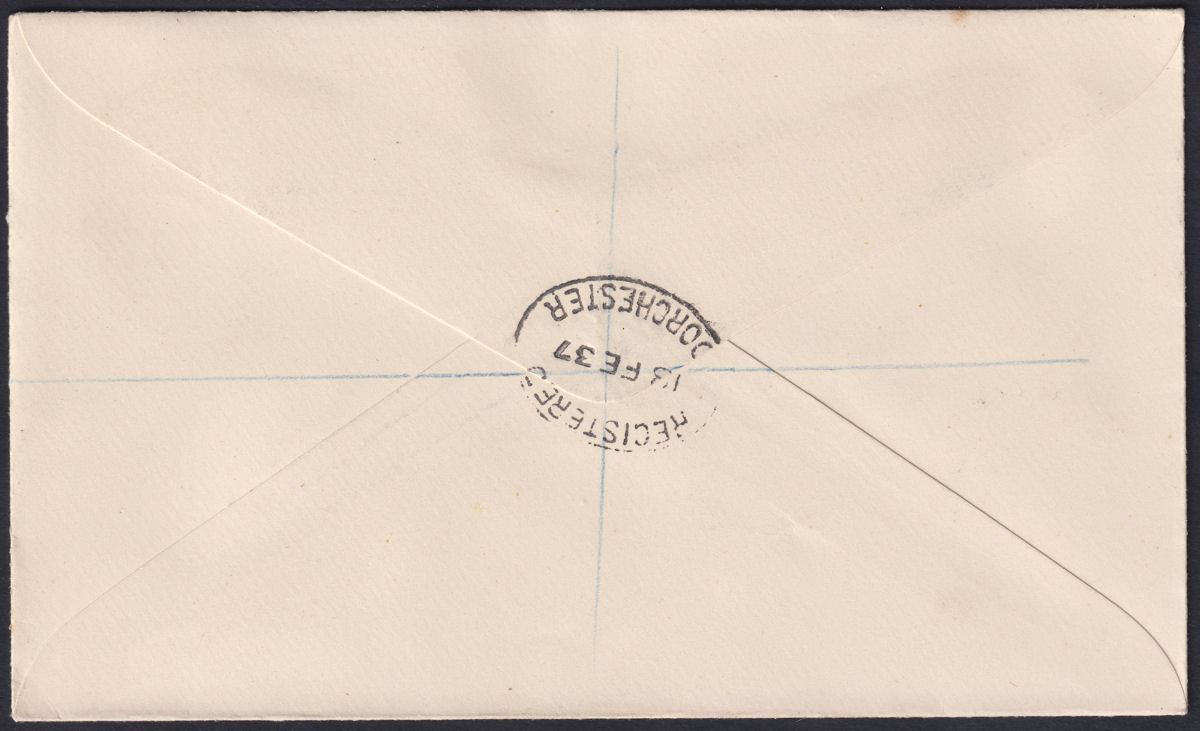 Falkland Islands 1937 KGV Whale Penguins 4d Used Cover SOUTH GEORGIA - UK SG Z47