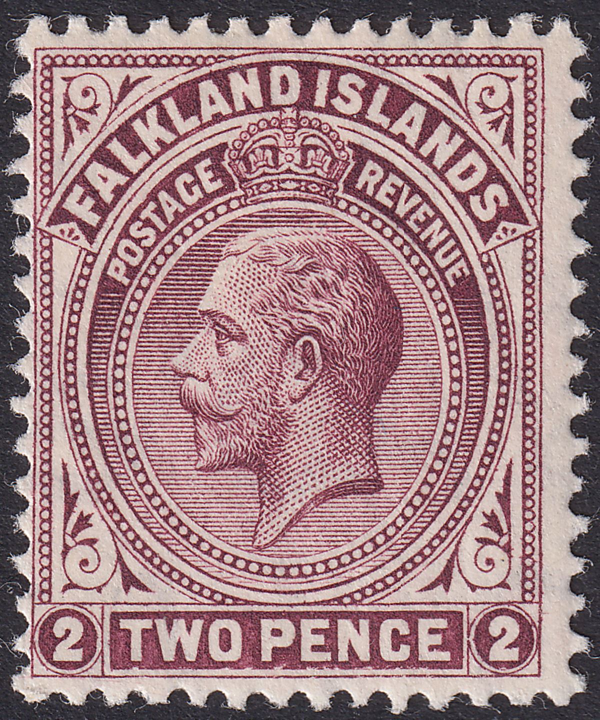 Falkland Islands 1912 KGV 2d Maroon Mint SG62