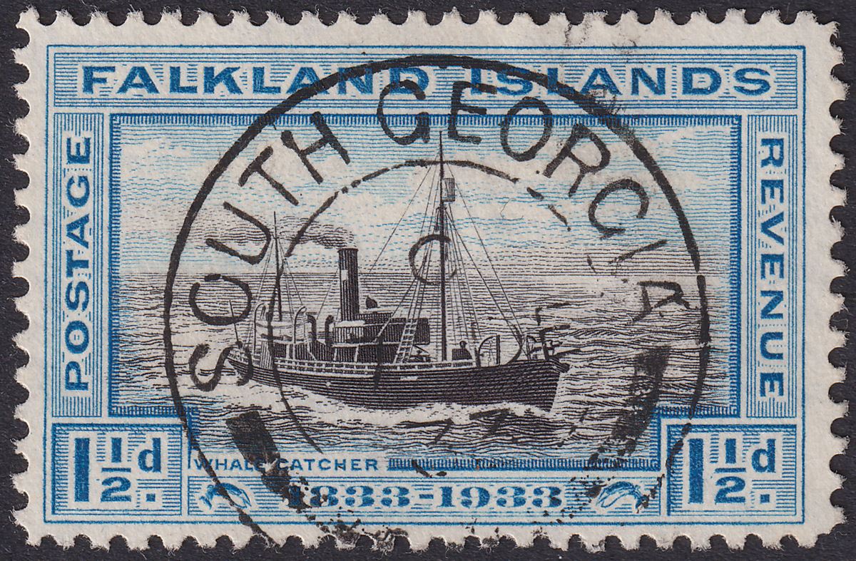 Falkland Islands 1933 KGV Centenary 1½d Used South Georgia SG Z56 cat £48