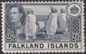 Falkland Islands 1938 KGVI Penguins 2sh6d Slate Mint SG160 cat £60