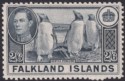 Falkland Islands 1944 KGVI Penguins 2sh6d Slate Mint SG160 cat £60