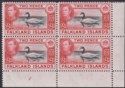 Falkland Islands 1941 KGVI 2d Black + Carmine-Red Plate 1 Block of 4 Mint SG150