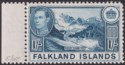 Falkland Islands 1948 KGVI 1sh Deep Dull Blue Mint SG158c cat £90
