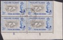 Falkland Islands 1959 KGVI 2½d Black + Ultram Plate 1-1 Block of 4 Used SG175