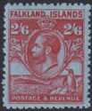 Falkland Islands 1929 KGV Whale and Penguins 2sh6d Carmine on Blue Mint SG123