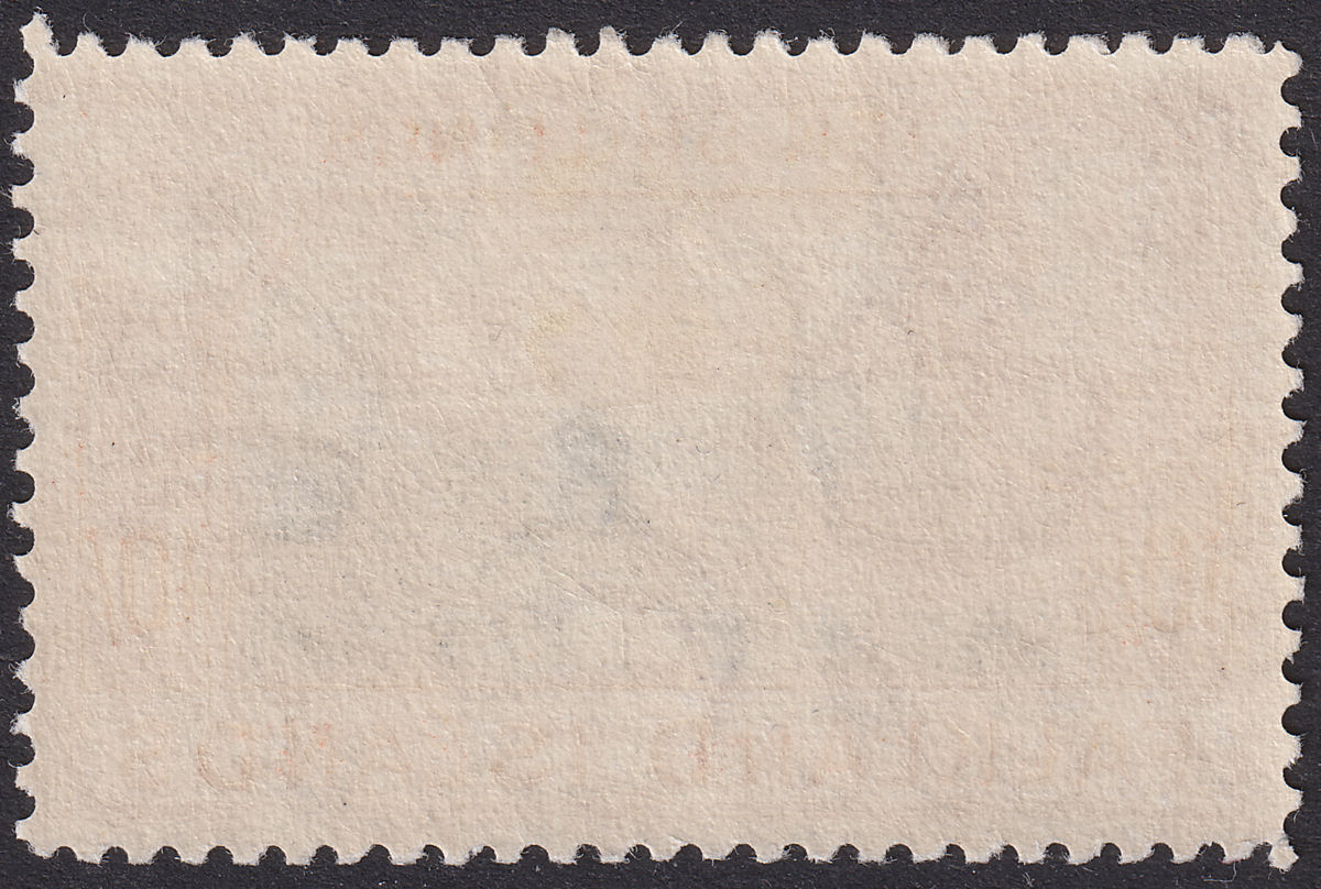 Falkland Islands 1949 KGVI 10sh Black and Red-Orange Mint SG162b cat £140