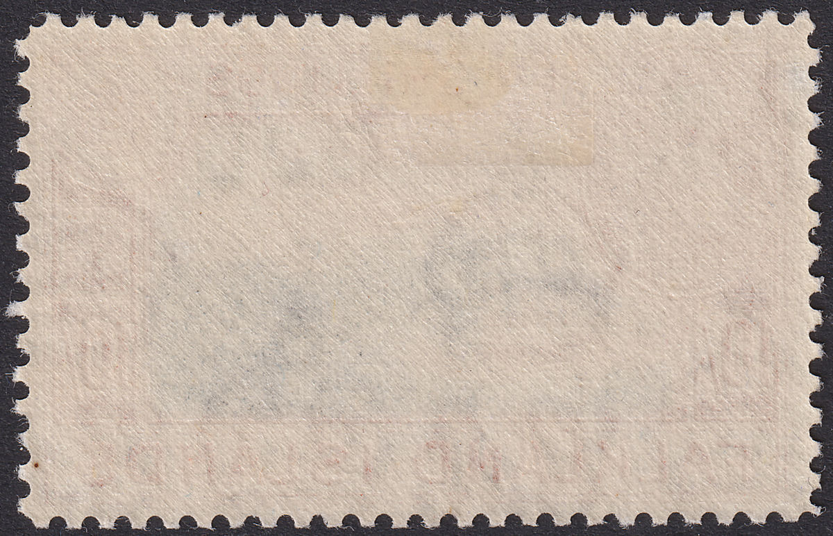 Falkland Islands 1950 KGVI 10sh Black and Deep Reddish Orange Mint SG162c