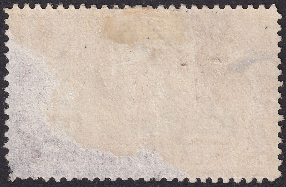 Falkland Islands 1938 KGVI 5sh Indigo and Pale Yellow-Brown Used SG161b THINNED