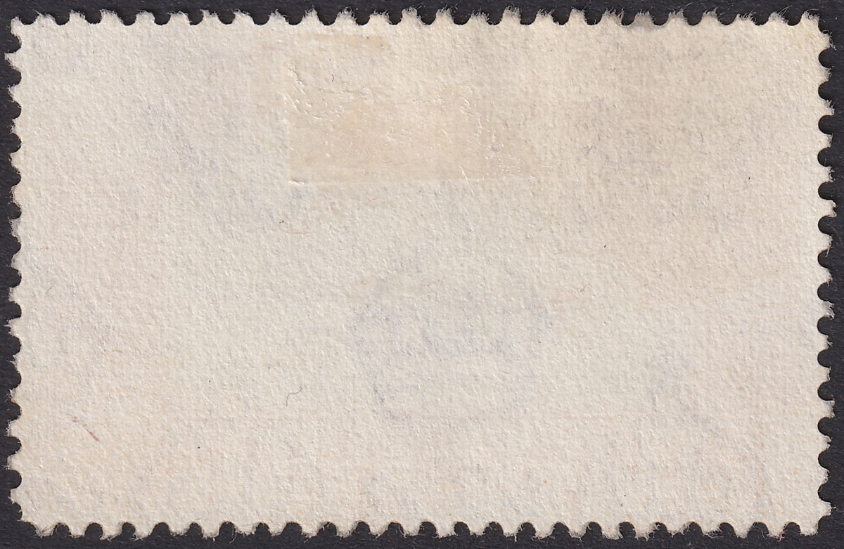 Falkland Islands 1938 KGVI 5sh Indigo + Pale Yellow-Brown Used SG161b PERF STAIN