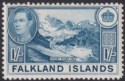 Falkland Islands 1937 KGVI 1sh Light Dull Blue Mint SG158