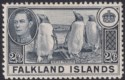 Click for more photos and details Falkland Islands 1944 KGVI Penguins 2sh6d Slate Mint SG160
