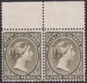 Click for more photos and details Falkland Islands 1895 QV 4d Olive-Black Marginal Pair UM Mint SG32 cat £32