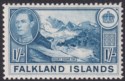 Falkland Islands 1937 KGVI 1sh Light Dull Blue Mint SG158 cat £75
